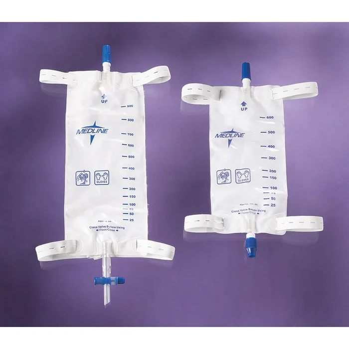 Alimed Leg Bags w/Straps Leg Bags, 550ml, Twist Valve Drainage Port, 48/cs – 933526