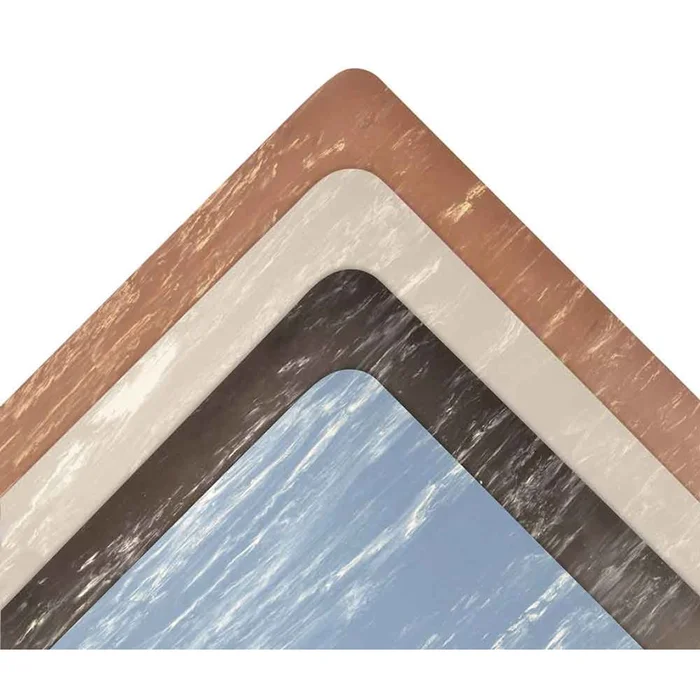 Alimed Marble-Style Rubber Anti-Fatigue Mats Anti-Fatigue Mat, 2’W x 3’L x 1″ thick, Walnut – 71055/WALNUT/NA