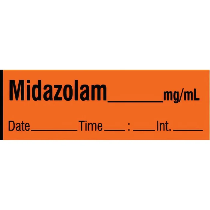 Alimed Midazolam Labels, Tape Roll or Pre-Cut Roll Midazolam Labels, Tape Roll, Expanded – 924535/NA/DTI