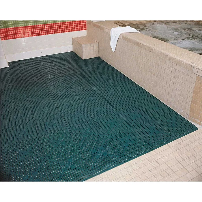 Alimed Modular Lok-Tyle Mats Tile Corner, 2″Wx2″L, Blue, 4/bx – 71566/BLUE/NA