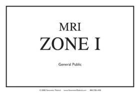 Alimed MRI Zone Signs Sign Kit, MRI Zones 1-4 – 927462