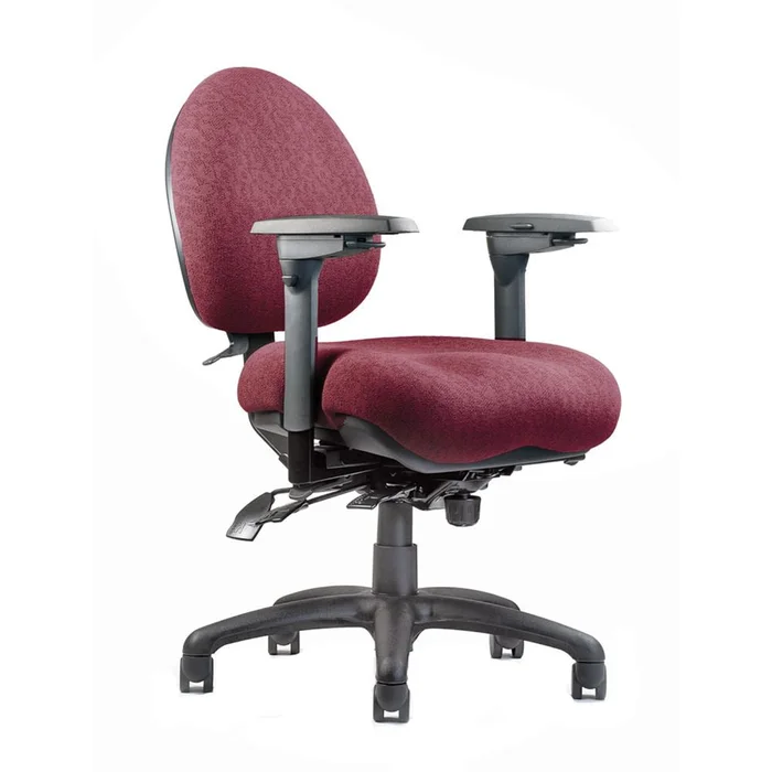 Alimed Neutral Posture Mid Back Task Chair Mid Back Task Chair, Vinyl, Cleanroom, Grey – 711253/NA/NA/GREY