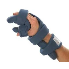 Alimed Resting Hand Splint SoftPro Functional Fabric Left Hand Blue Large, 1/EA