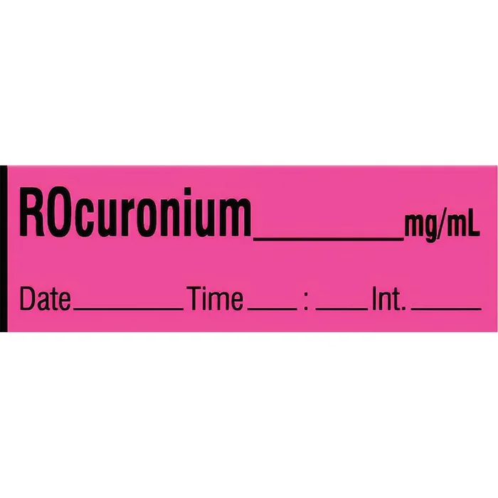 Alimed ROcuronium Labels, Tape Roll or Pre-Cut Roll ROcuronium Label, Tape Roll, Expanded – 924553/NA/DTI