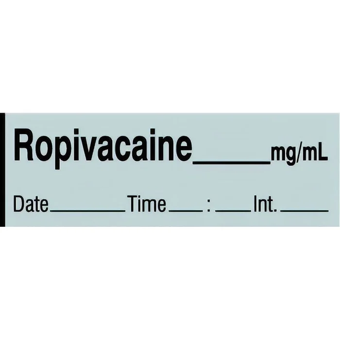 Alimed Ropivacaine Labels, Tape Roll or Pre-Cut Roll Ropivacaine Labels, Tape Roll, Standard – 924621/NA/BLANK