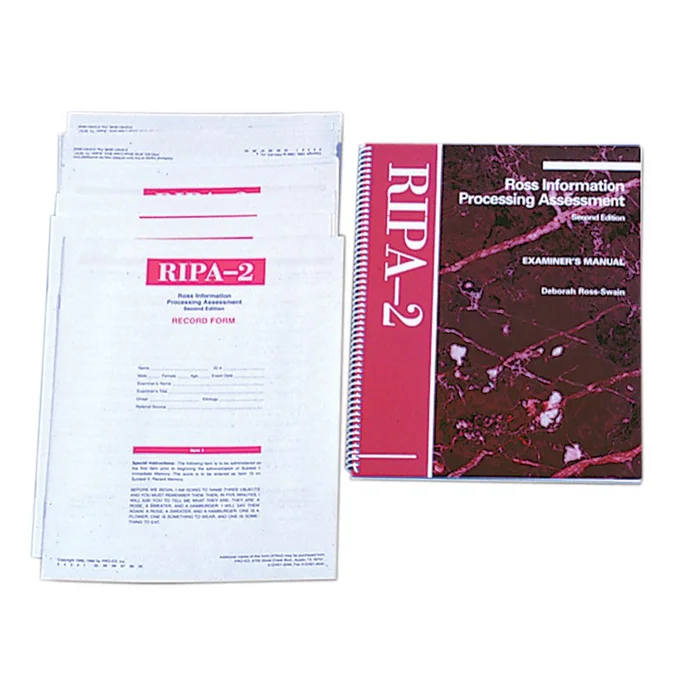 Alimed Ross Information Processing Assessment (RIPA-2), 2nd Ed. Record Forms, 25/pk – 83083