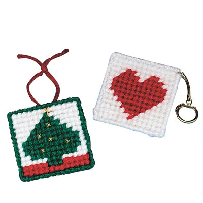 Allen Diagnostic Module Needlepoint Heart Key Rings, Pack of 6 – 12-3179