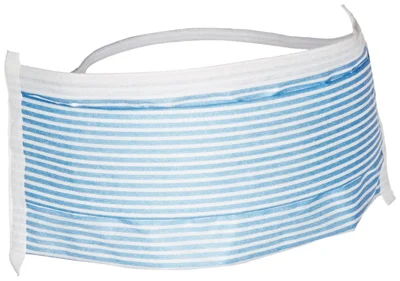 Alpha ProTech PFL Headband Face Masks with Magic Arch Supports, Blue Stripe, 300/cs
