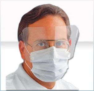 Alpha ProTech ShieldMate Mask with Extended Shield, Earloops, White, 100/cs