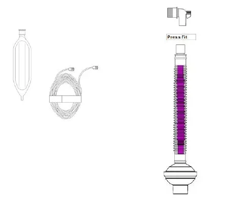 Ambu Universal Flex2 Breathing Circuit Kit Expandable Tube 72 Inch Tube Single Limb 3 Liter Bag – DF370-6121Z