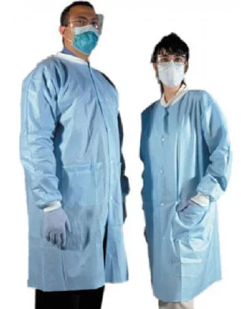 AMD Ritmed Lab Coat Blue X-Large Long Sleeves Knee Length – 8019