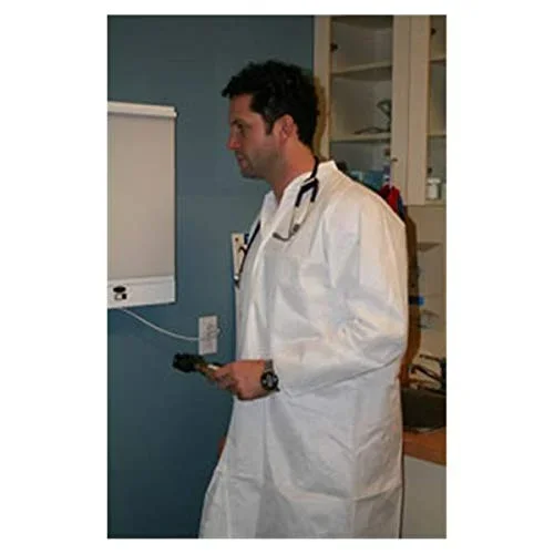 AMD Ritmed Lab Jacket White Large Long Sleeves Hip Length – 8105-C