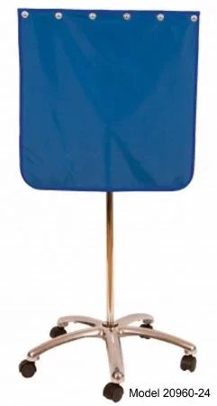 AMD Technologies Adjustable Shield 24 to 48 Inch, Portable, Beige Coated Lead Vinyl, Chrome Frame – 20959