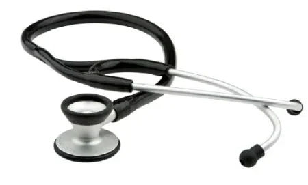 American Diagnostic Corp Adscope 606 Cardiology Stethoscope Black 1-Tube 19 Inch Tube Double Sided Chestpiece – 606BK
