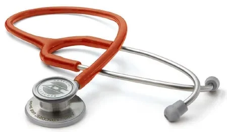 American Diagnostic Corp Adscope Clinician Stethoscope Orange 1-Tube 22 Inch Tube Double Sided Chestpiece – 608O