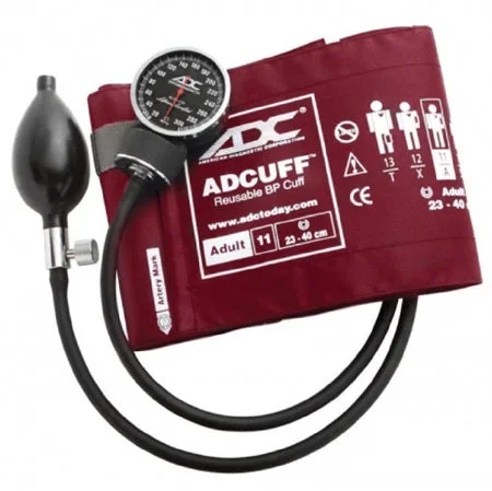 American Diagnostic Corp Diagnostix 720 Series Aneroid Sphygmomanometer Adult Burgundy Nylon Cuff, 300 mmHg Calibration – 720-11ABD