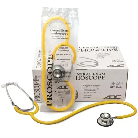 American Diagnostic Corp Proscope 670 Dual-Head Stethoscope Yellow 1-Tube 22 Inch Tube Double Sided Chestpiece – 670YH
