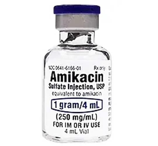 Amikacin Sulfate Injection 250 mg/mL Single Dose Vials 4 mL x 10/Box Hikma Injectables (RX)