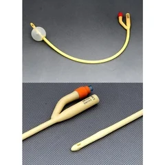 Amsino International Foley Catheter AMSure 2-Way Standard Tip 30 cc Balloon 24 Fr. Silicone Coated Latex, 10 EA/BX