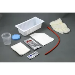 Amsino International Intermittent Catheter Tray AMSure Urethral 14 Fr. Without Balloon Latex, 20 EA/CS