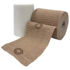 Andover Coated Products 2 Layer Compression Bandage System CoFlex TLC Zinc with Indicators 4 Inch X 6 Yard / 4 Inch X 7 Yard 35 to 40 mmHg Self-adherent / Pull On Closure Tan NonSterile, 1/BX