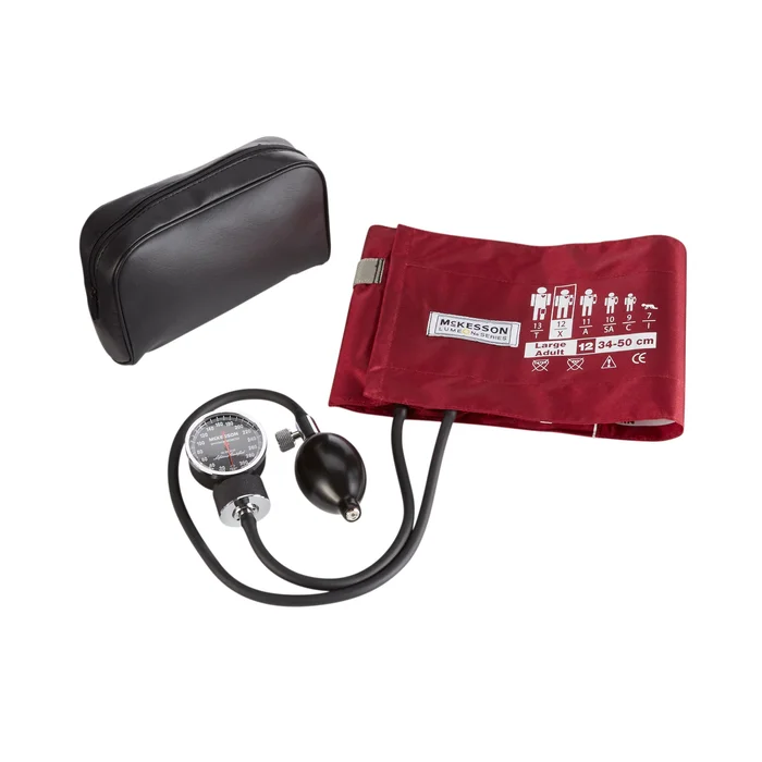 Aneroid Sphygmomanometer Unit McKesson LUMEON™ Large Adult Cuff Nylon Cuff 34 – 50 cm Pocket Aneroid