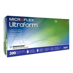 Ansell Exam Glove Ultraform x-Small NonSterile Nitrile Standard Cuff Length Textured Fingertips Blue Not Chemo Approved, 3000 EA/CS