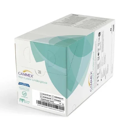 Ansell Gammex Non-Latex Underglove Surgical Glove Size 7 Sterile Polychloroprene Standard Cuff Length Smooth Green Chemo Tested – 340060070