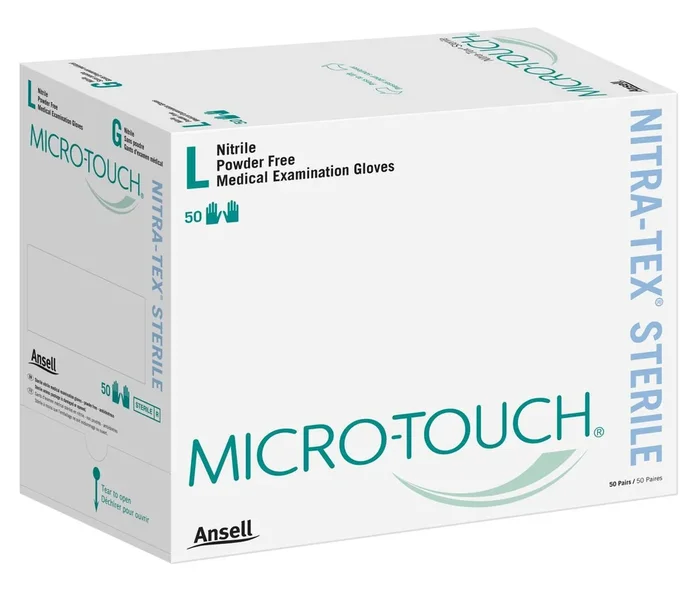 Ansell Healthcare Microtouch Nitratex Powder-Free Exam Gloves