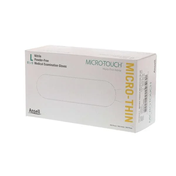 Ansell Micro-Touch Micro-Thin Nitrile Exam Gloves – Blue 300 Count