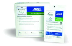 Ansell Surgical Glove ENCORE Latex Ortho Size 7 Sterile Latex Standard Cuff Length Fully Textured Brown Chemo Tested, 50 EA/BX