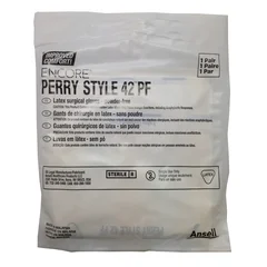 Ansell Surgical Glove ENCORE Perry Style 42 PF Size 7 Sterile Pair Latex Extended Cuff Length Smooth White Not Chemo Approved, 200 EA/CS - Image 2