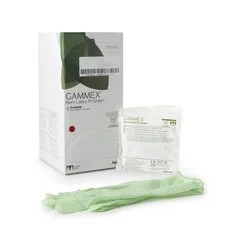 Ansell Surgical Glove GAMMEX Non-Latex PI Green Size 8 Sterile Polyisoprene Standard Cuff Length Micro-Textured Light Green Chemo Tested, 200 EA/CS