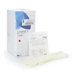 Ansell Surgical Glove GAMMEX Non-Latex PI Size 6 Sterile Polyisoprene Standard Cuff Length Micro-Textured White Chemo Tested, 50 EA/BX