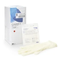 Ansell Surgical Glove GAMMEX Non-Latex PI Size 8 Sterile Polyisoprene Standard Cuff Length Micro-Textured White Chemo Tested, 50 EA/BX