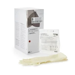 Ansell Surgical Glove GAMMEX Non-Latex Sensitive Size 6 Sterile Polychloroprene Standard Cuff Length Micro-Textured Cream Chemo Tested, 50 EA/BX