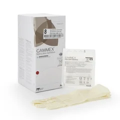 Ansell Surgical Glove GAMMEX Non-Latex Sensitive Size 8 Sterile Polychloroprene Standard Cuff Length Micro-Textured Cream Chemo Tested, 50 EA/BX