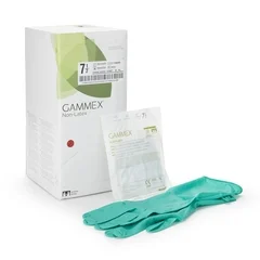 Ansell Surgical Glove GAMMEX Non-Latex Size 7.5 Sterile Polyisoprene Standard Cuff Length Micro-Textured Green Chemo Tested, 50 EA/BX