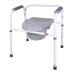 Apex-Carex Commode Chair Carex Padded Fixed Arm Steel Frame