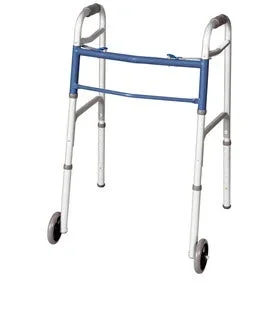 Apex-Carex Healthcare Carex Classics Dual Release Folding Walker Adjustable Height Aluminum Frame 300 lbs. Weight Capacity 31-3/4 to 37-3/4 Inch Height – FGA87977 0000