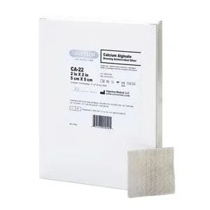 Argentum Silverlon® Antimicrobial Silver Calcium Alginate Dressing 2″ x 2″ Square, Sterile, Nonwoven