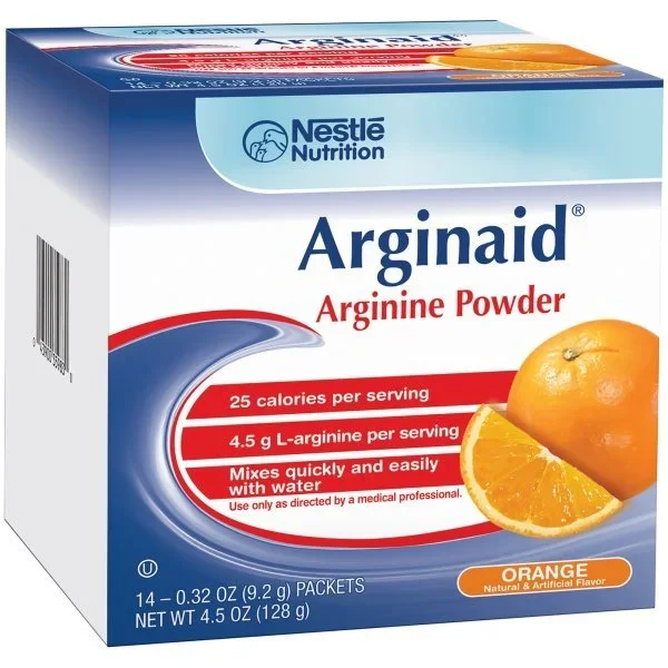 Arginaid Arginine Supplement Orange Flavor Powder .32 oz Individual Packets