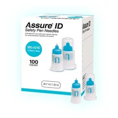 Arkray Insulin Pen Needle Assure ID 30 Gauge 5/16 Inch Length Safety Sheild