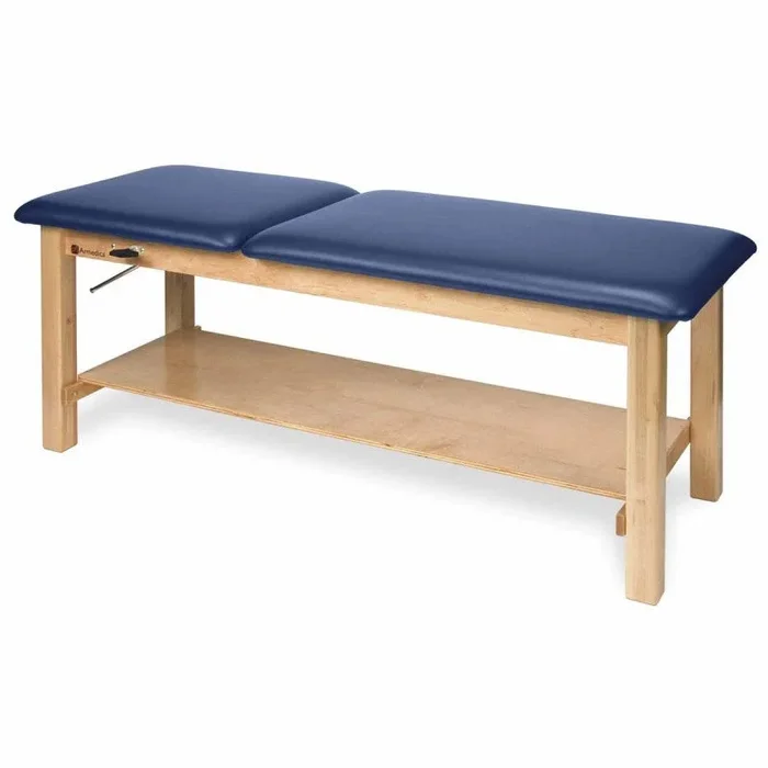 Armedica Maple Hardwood Treatment Table with Plain Shelf and Adjustable Backrest