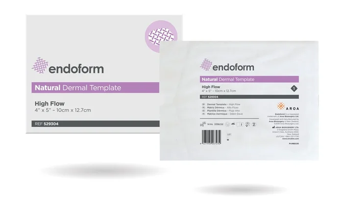 Aroa Biosurgery Endoform® Natural Dermal Template, High Flow, 4″ x 5″