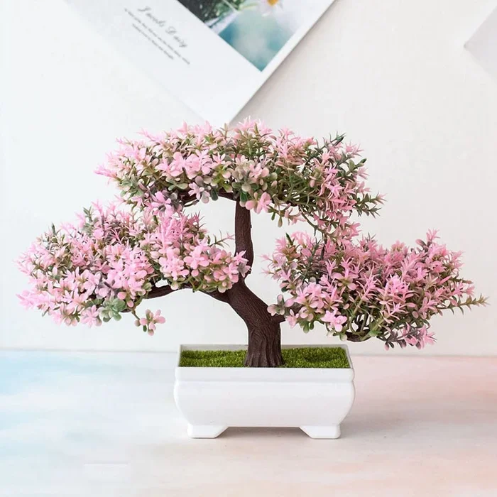 Artificial Bonsai Tree – Lifelike Plant for Home Decor, Perfect Potted Ornament, Low-Maintenance Home room Decoration