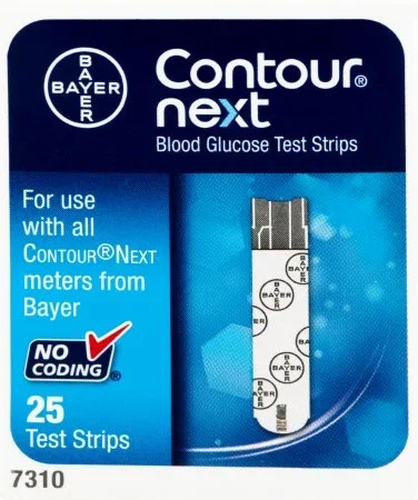 Ascensia Diabetes Care Contour Next Blood Glucose Test Strip 25 Test Strips per Box – 7310