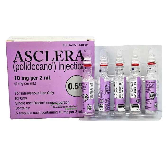 Asclera Polidocanol Injection 0.5% (5 Ampules Containing 10 mg Per 2 mL) (RX)