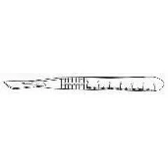 Aspen Surgical Products Scalpel Bard-Parker Conventional No. 10 Stainless Steel / Plastic Nonslip Grip Handle with Centimeter Scale Sterile Disposable, 10 EA/BX