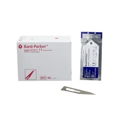 Aspen Surgical Products Surgical Blade Bard-Parker Stainless Steel No. 11 Sterile Disposable Individually Wrapped, 50 EA/BX